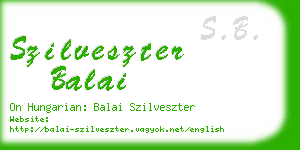 szilveszter balai business card